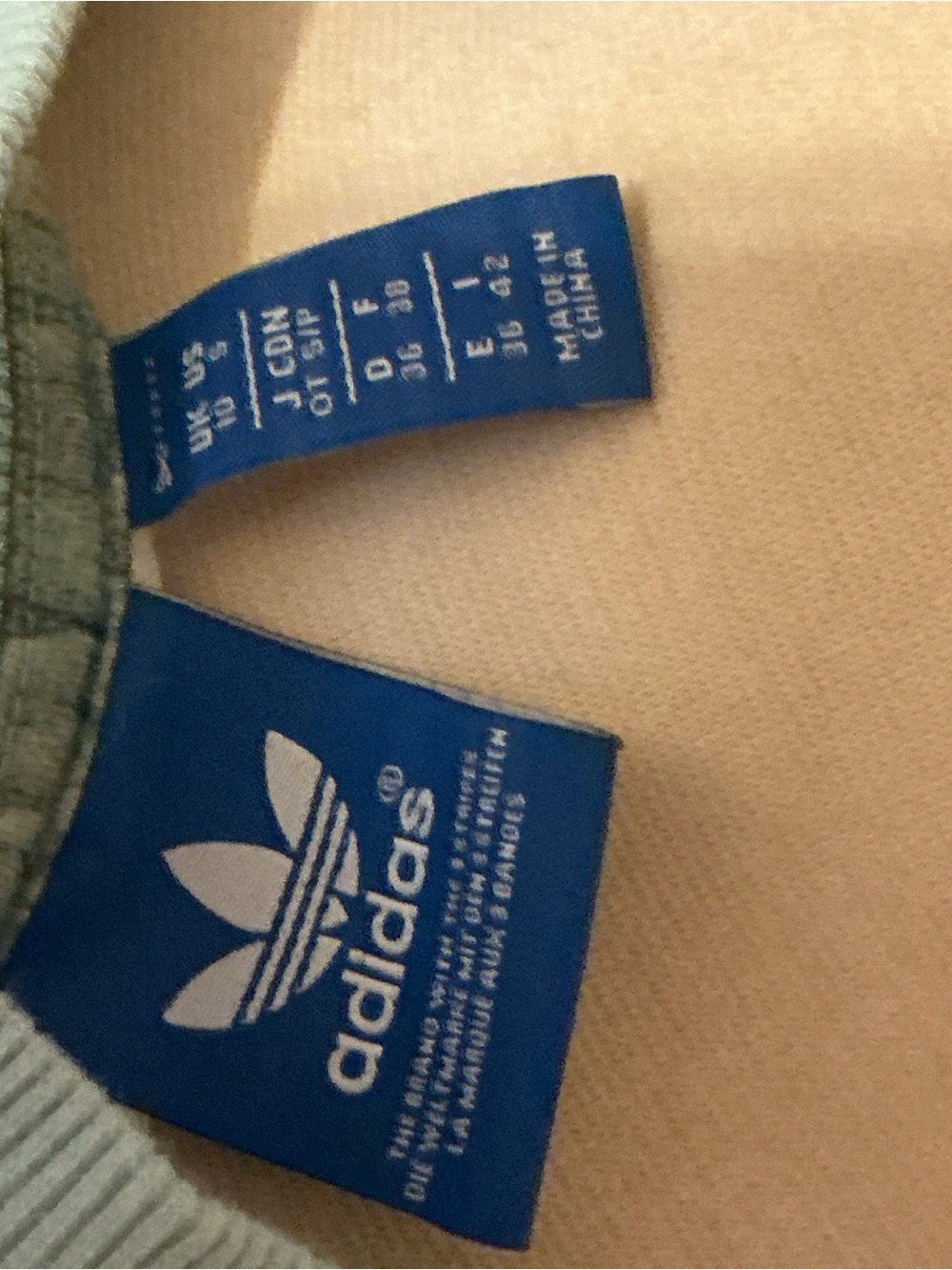 adidas Blue Trefoil Tag Crewneck dress S - Picture 3 of 3